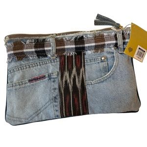Gifts & Graces Fair Trade Jean Upcycled Fabric Clutch